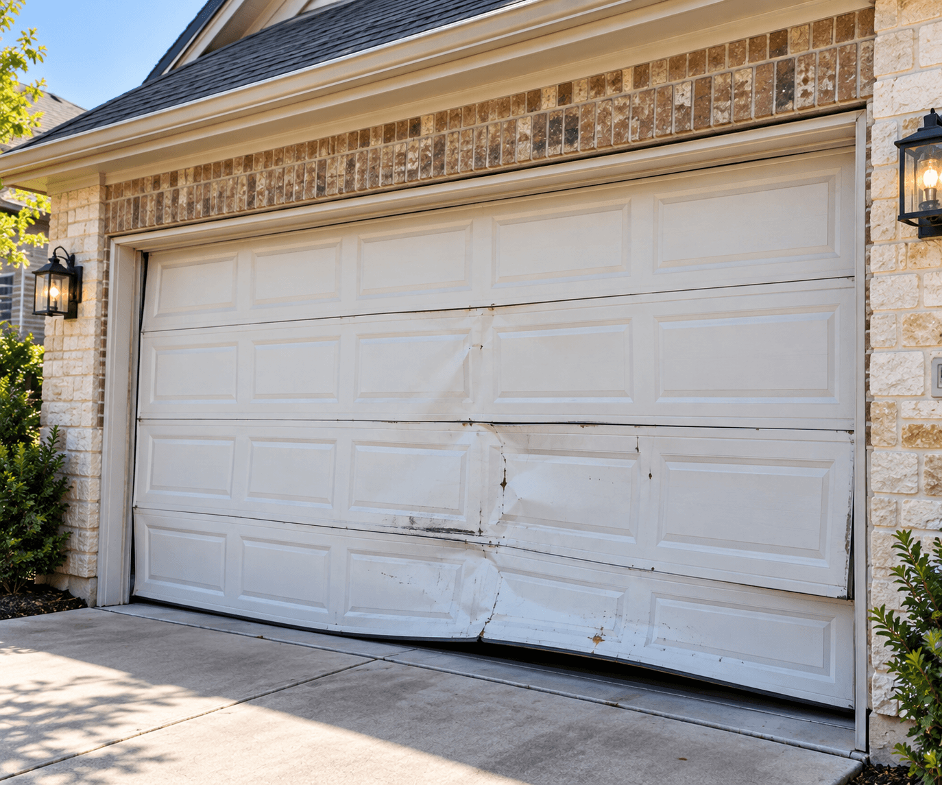 Garage Door Before Repair
